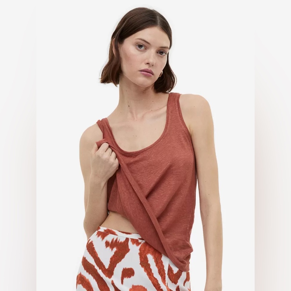 H&M 100% linen top M